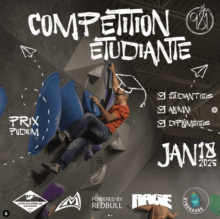 Compétition étudiante au Bloc 9.81