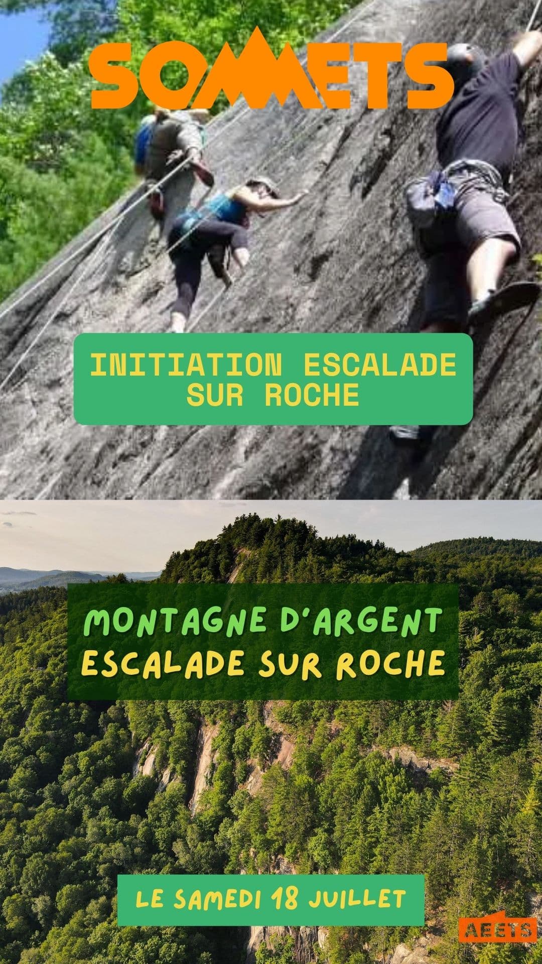 Initiation à l'escalade de roche avec la Montagne d'Argent